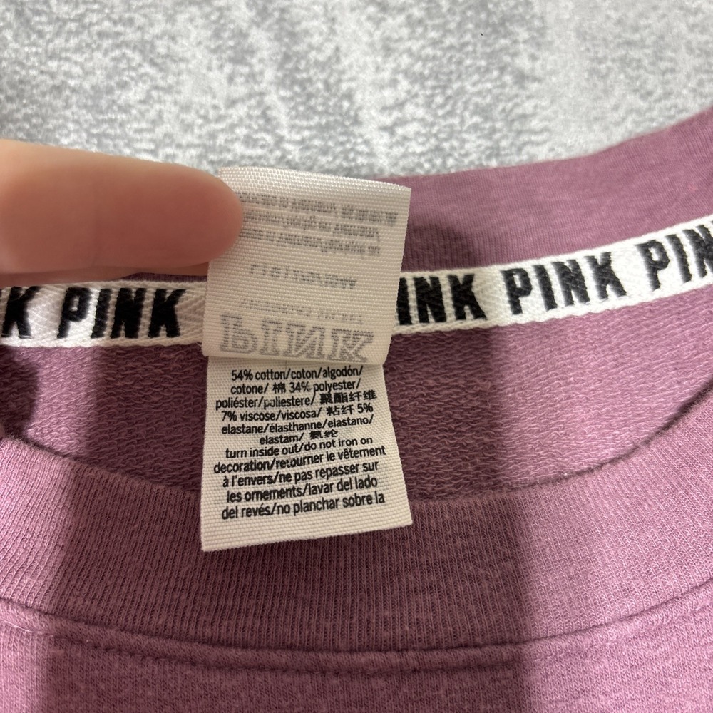 Victoria Secret Pink Women Size L Maroon Long Sleeve Pullover Sweater Wear - Picture 5 of 11